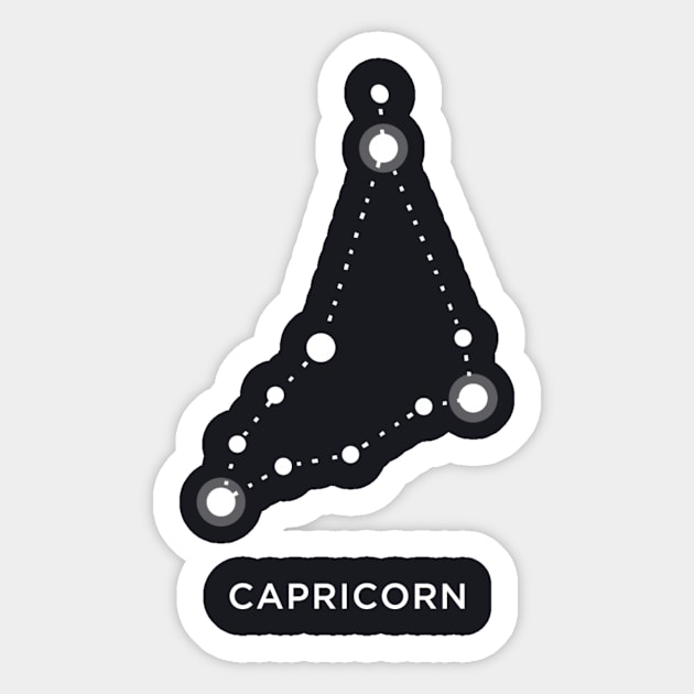 Capricorn Zodiac Constellation Sign Sticker by writewin